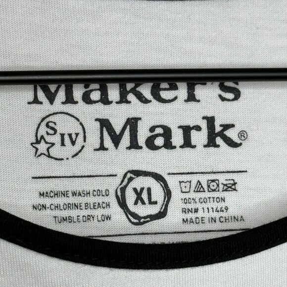 Maker's Mark Men's T-Shirt XL White Front Pocket Basics Casual - Picture 3 of 9